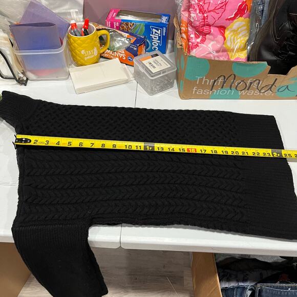 AYR Le Square Extra Fine Merino Wool Black Chunky Knit Sweater Size Small - Picture 11 of 11